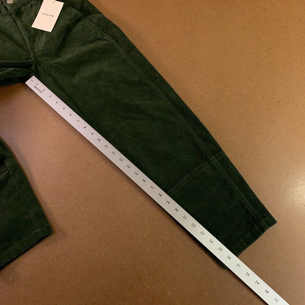 Everlane Womens 00 Dark Forest The Utility Barrel Corduroy Ankle Pants NWT - Picture 13 of 14